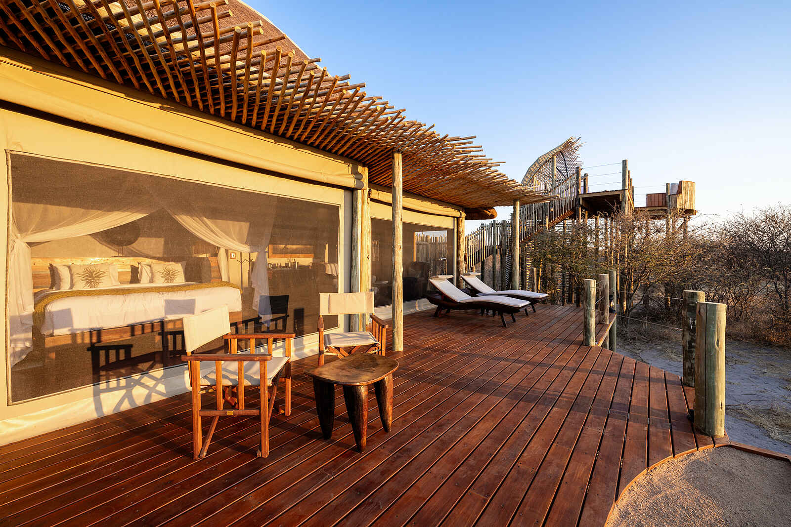 Evolve Back Gham Dhao Lodge: Terrasse eines der Sky Luxe Zelte Evolve Back Gham Dhao Lodge: Terrasse eines der Sky Luxe Zelte