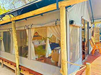 Khwai Expeditions Camp: Ein Gästezelt Khwai Expeditions Camp: Ein Gästezelt