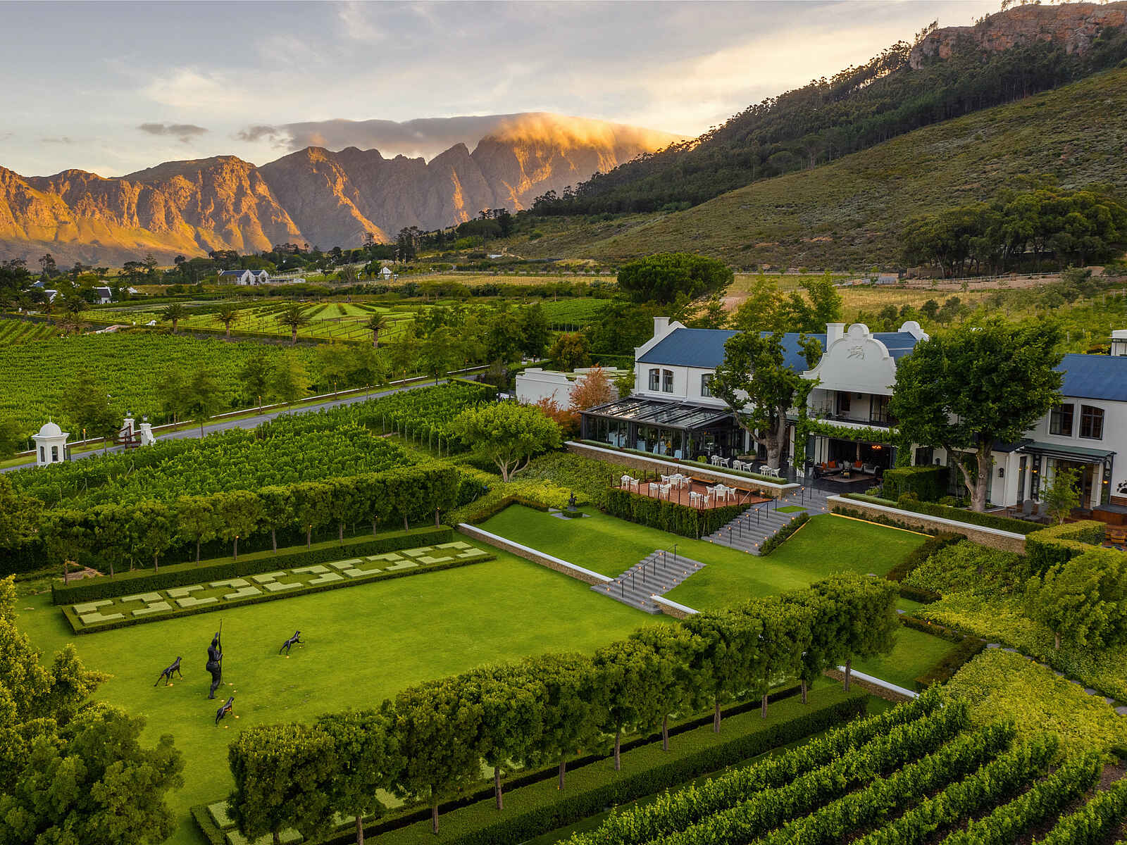 Leeu Estates: Blick auf das Anwesen Leeu Estates: Blick auf das Anwesen