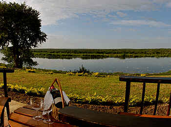 Paraa Safari Lodge: Blick vom Queen's Cottage Paraa Safari Lodge: Blick vom Queen's Cottage