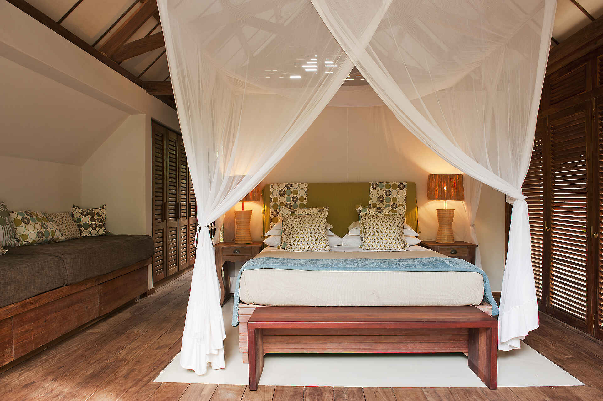 Vamizi Island: Frontalsicht des Kipila Schlafzimmers kipila, schlafzimmer, &Beyond, Mosambik, Vamizi Island, afrikarma, afrikarma safaris, afrikarma safaris - wildnis. hautnah, afrikarma.de