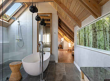 Mont Rochelle Hotel and Vineyard: Manor House Loft Suite Badezimmer