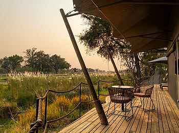North Island Okavango Safari Camp: Die Veranda