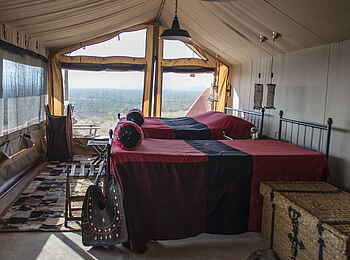 Shu'mata Camp: Blick vom Gästezelt nach draußen Shu'mata Camp: Blick vom Gästezelt nach draußen