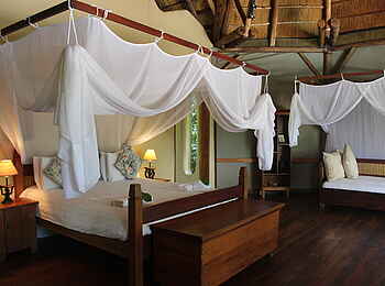 Lemala Wildwaters Lodge: Gästezimmer Doppelbett Lemala Wildwaters Lodge: Gästezimmer Doppelbett