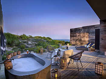 Morukuru Beach Lodge: Die Terrasse der Honeymoon Suite Morukuru Beach Lodge: Die Terrasse der Honeymoon Suite