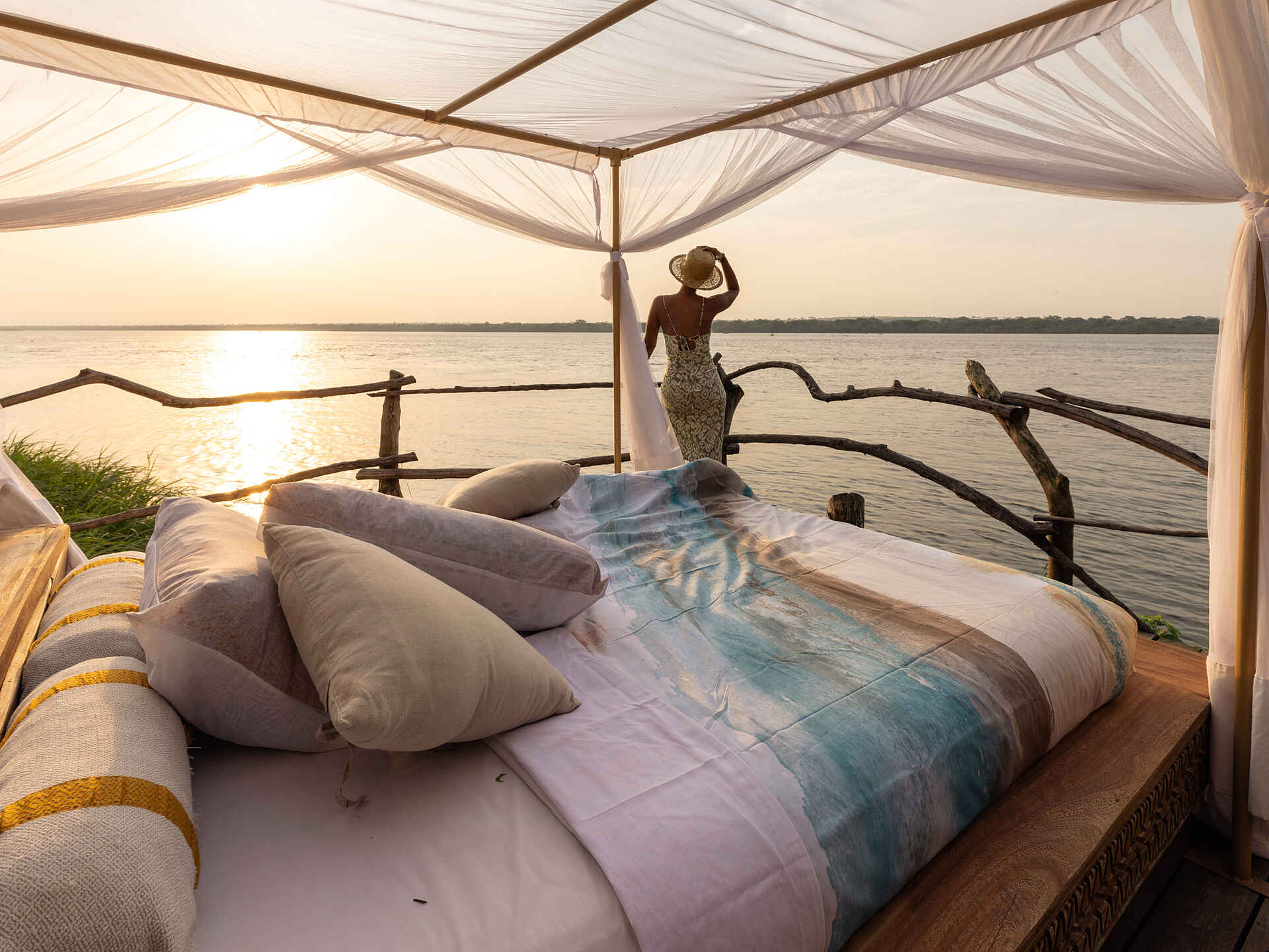 Nile Safari Lodge: Daybed der Exclusive Banda