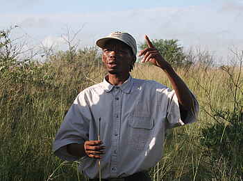 Tau Pan Camp: Erklärung von San-Waffen