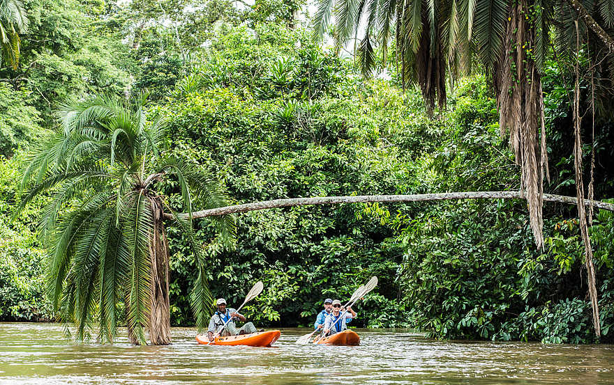 Mboko Camp: Abenteuerliche Kajakfahrt Mboko Camp: Abenteuerliche Kajakfahrt