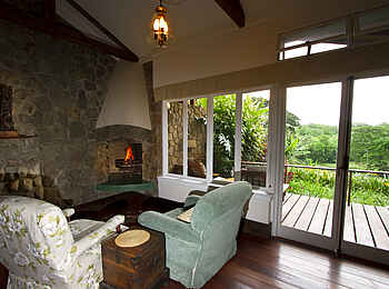 Gibbs Farm: Sitzecke und Veranda