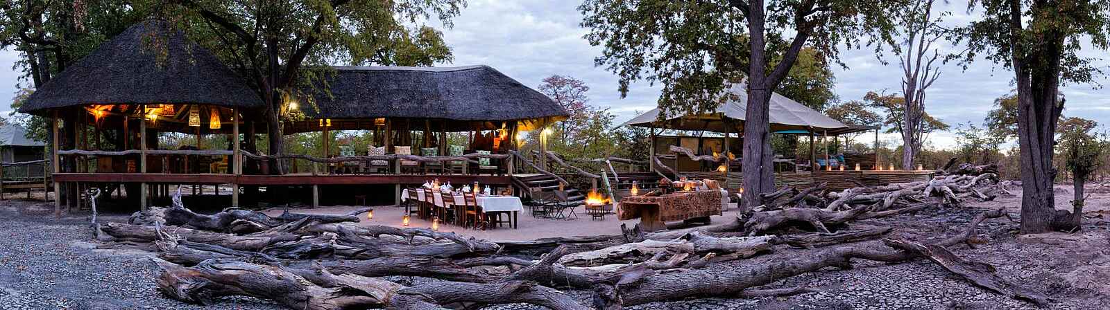 Elephant Pan Camp: Blick aufs Camp Elephant Pan Camp: Blick aufs Camp