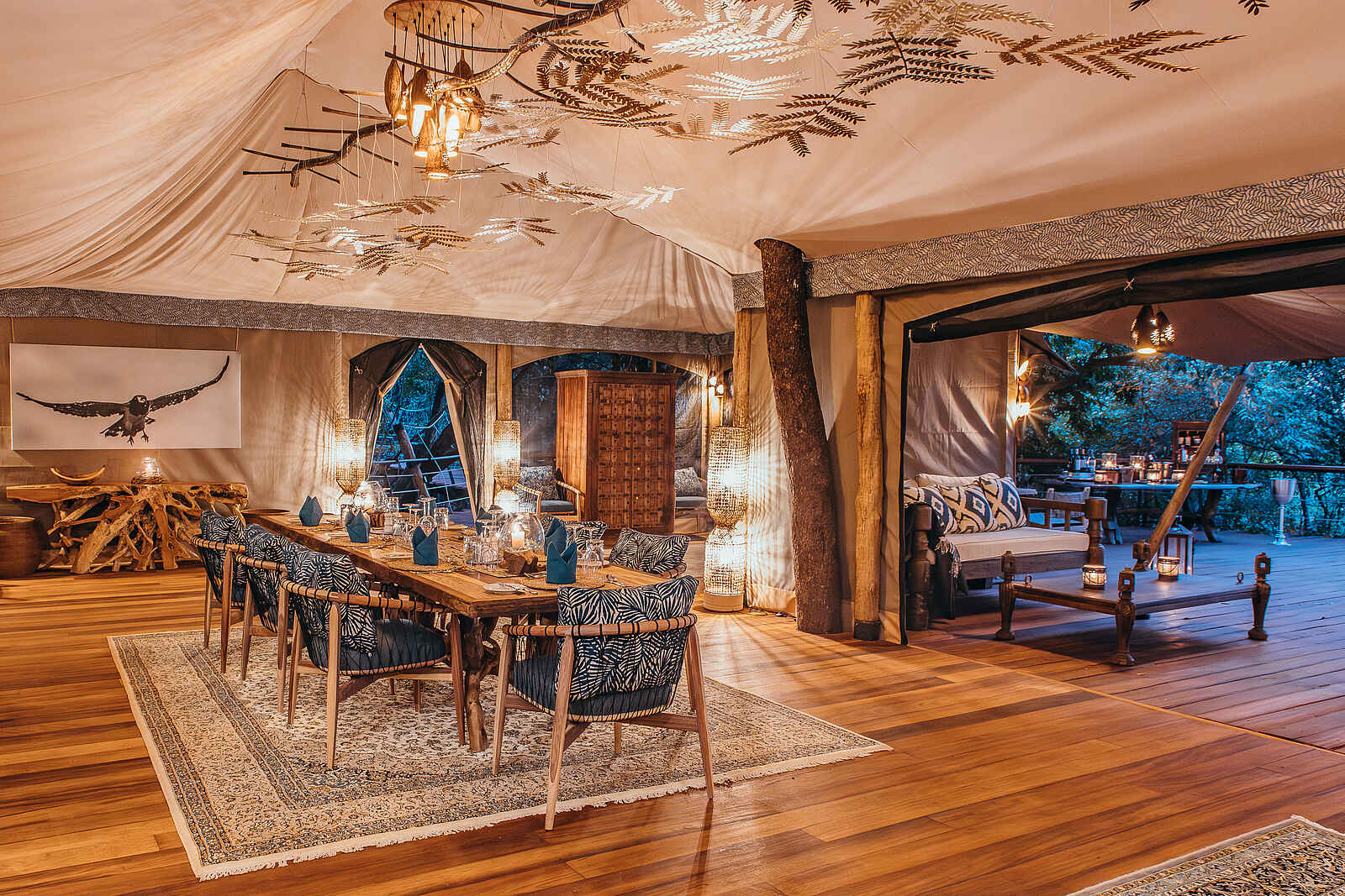 Mara Toto Tree Camp: Dinnertafel Mara Toto Tree Camp: Dinnertafel