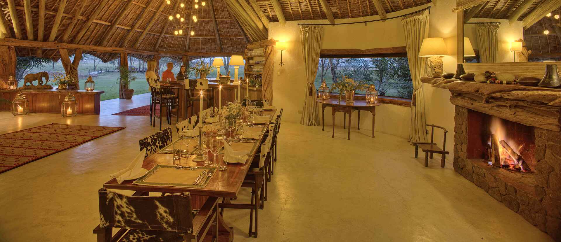 Kenia, lewa wildlife conservancy, sirikoi, kamin, sirikoi house, wohnbereich, afrikarma, afrikarma safaris, afrikarma safaris - wildnis. hautnah., afrikarma.de, kenya