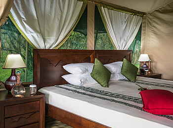 Losokwan Camp: Doppelbett im Familienzelt