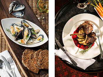 Dulini Lodge: Es wird eine breite Auswahl an Gerichten angeboten