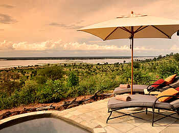 Ngoma Safari Lodge: Aussicht von der Gästesuite Ngoma Safari Lodge: Aussicht von der Gästesuite