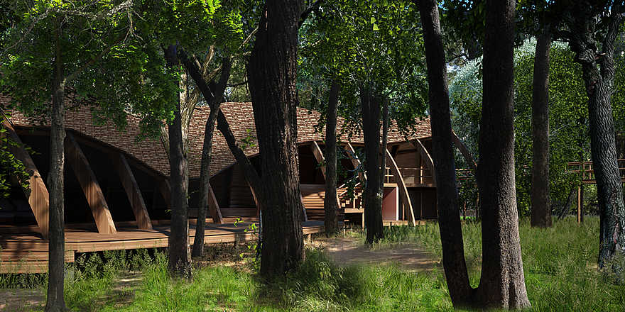 Sandibe Okavango Safari Lodge: Das neue Hauptgebäude Sandibe Okavango Safari Lodge: Das neue Hauptgebäude