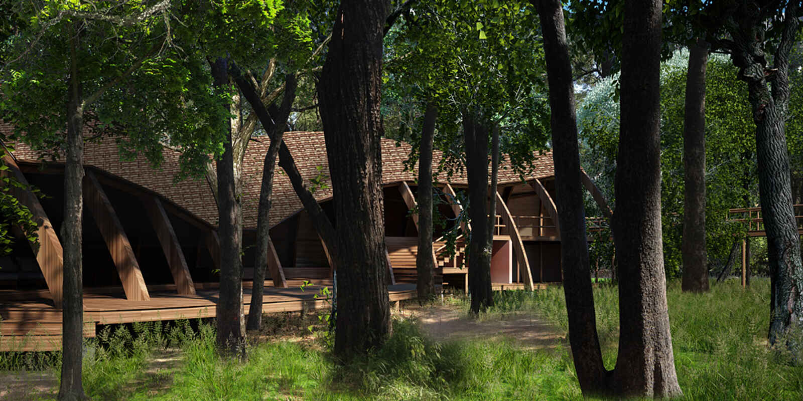 Sandibe Okavango Safari Lodge: Das neue Hauptgebäude Sandibe Okavango Safari Lodge: Das neue Hauptgebäude