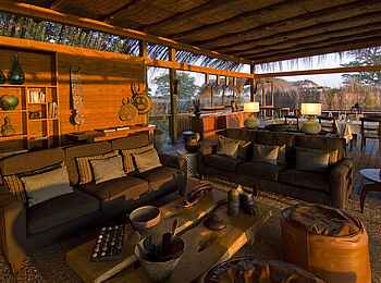 Shumba Camp: Lounge mit Speisesaal Shumba Camp: Lounge mit Speisesaal