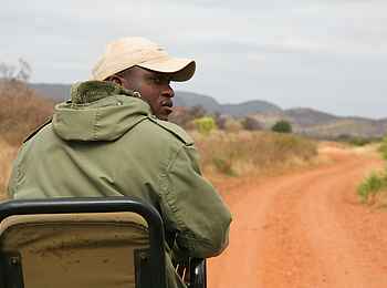 Mateya Safari Lodge: Guide auf Safarifahrzeug