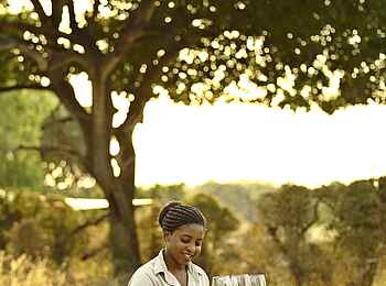 Roho ya Selous Camp: Dinner im Busch Roho ya Selous Camp: Dinner im Busch