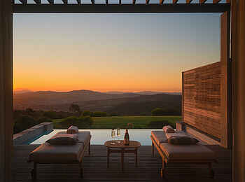 Delaire Graff Estate: Die Terrasse der Superior Lodge Delaire Graff Estate: Die Terrasse der Superior Lodge