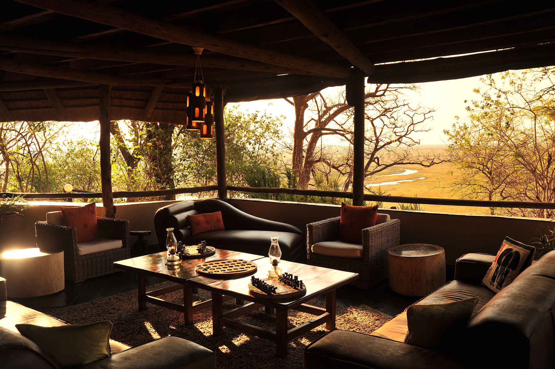 Chobe National Park, Chobe River, Liambezi, Muchenje Safari Lodge, Lounge, Chobe River Front