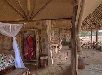 Saruni Rhino: Blick auf die Veranda Saruni Rhino: Blick auf die Veranda