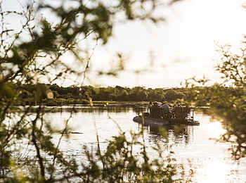 Marataba Safari Lodge: Gemütliche Bootsfahrt