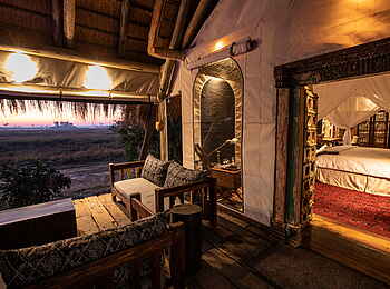 Selinda Camp: Private Terrasse