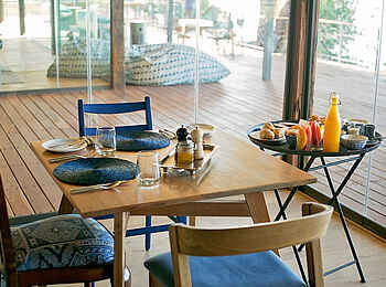 Thorntree River Lodge: Frühstückstisch Thorntree River Lodge: Frühstückstisch