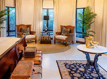 King's Camp: Loungebereich der Luxury Suite King's Camp: Loungebereich der Luxury Suite