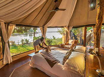 Time + Tide Chongwe Suites: Blick in die Albida Suite