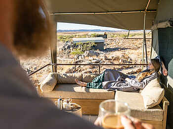 Camp Doros: Überdachte Veranda Camp Doros: Überdachte Veranda
