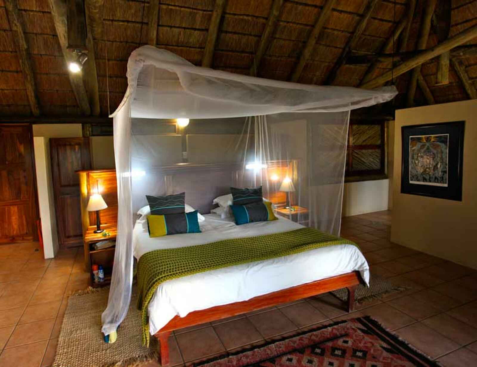Lianshulu Lodge: Himmelbett Lianshulu Lodge: Himmelbett