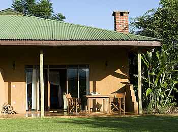 Ngorongoro Farmhouse: Blick auf private Terrasse Ngorongoro Farmhouse: Blick auf private Terrasse