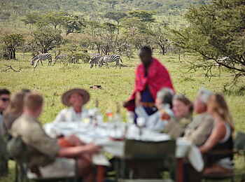 Naboisho Camp: Gemeinsames Mittagessen