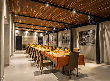 Chobe River Lodge: Eingedeckter Tisch