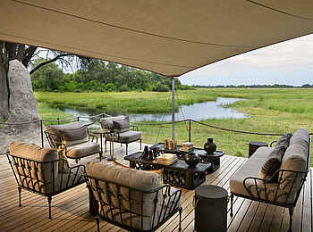 Khwai Leadwood: Terrasse