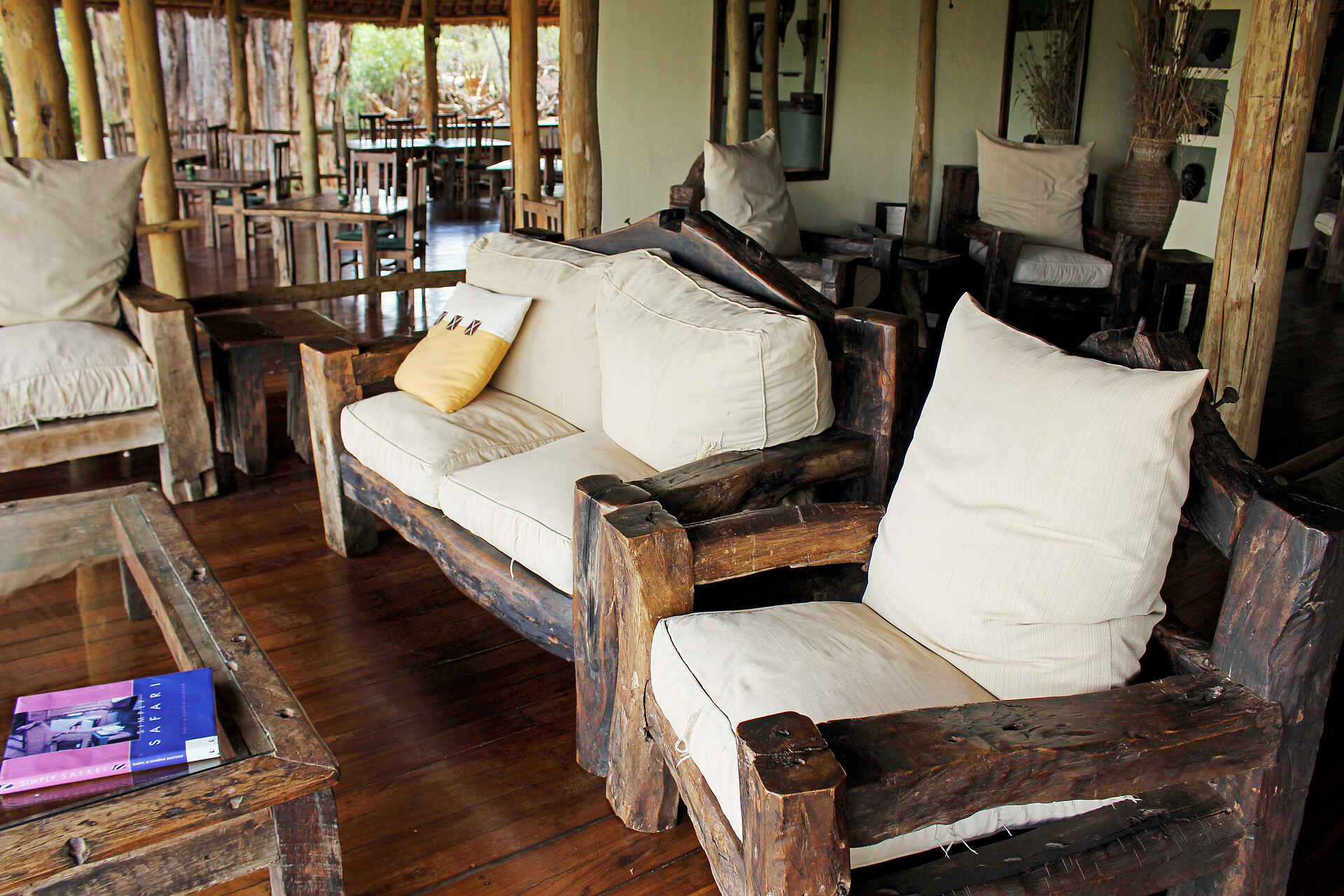 tarangire treetops, tarangire treetops lodge tansania, treetops tarangire tansania, hauptgebäude, lounge, main area