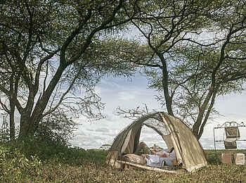 Wayo Walking Camp: Kaffee am Bett