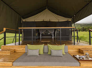 Dunia Camp: Family Tent Blick hinein