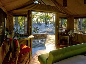 Elephant Pan Camp: Blick nach draußen