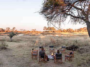 Luiana Plains Expedition Camp: Ausblick von der Feuerstelle