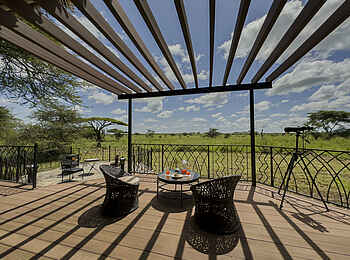 Serengeti Sametu Camp: Twin Room Terrasse Serengeti Sametu Camp: Twin Room Terrasse