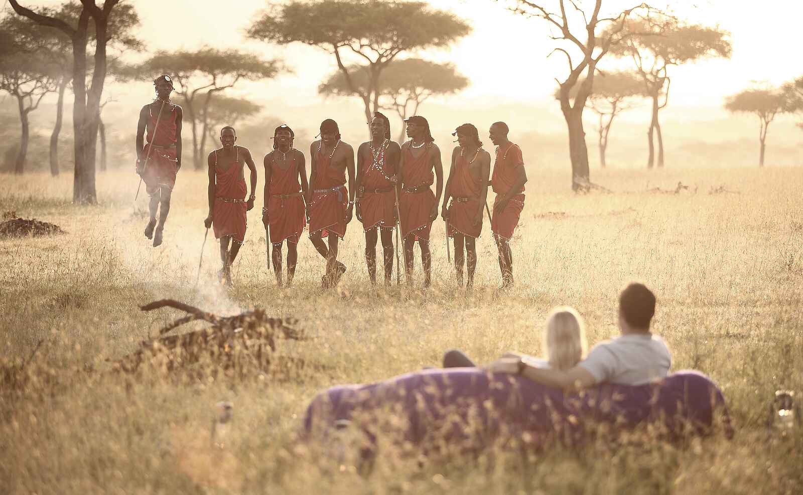 Klein's Camp: Vorführung der Massai Klein's Camp: Vorführung der Massai