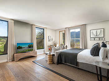 Mont Rochelle Hotel and Vineyard: Manor House Chardonnay Room Schlafbereich