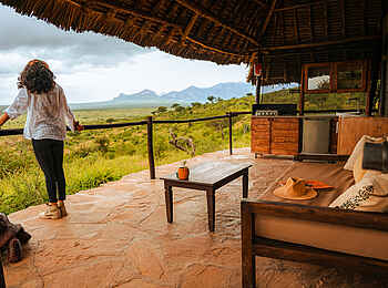 Soroi Leopards Lair Cottages: Ausblick über die Umgebung von der Terrasse