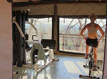 Ghoha Hills Savuti Lodge: Gym mit Aussicht