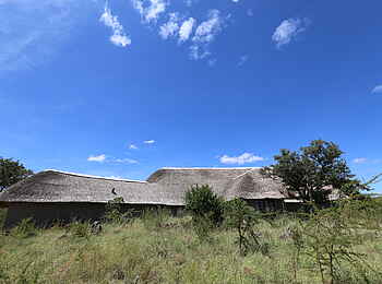 Grumeti Hills Camp: Dach des Hauptgebäudes